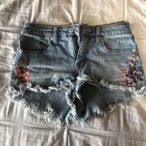 Distressed Jean Shorts